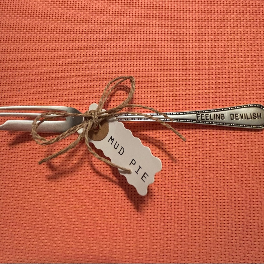 Mud Pie Silver Engraved Fork